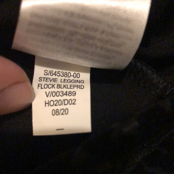 Old Navy Stevie High Rise Black Flocked Leopard leggings - Picture 9 of 17